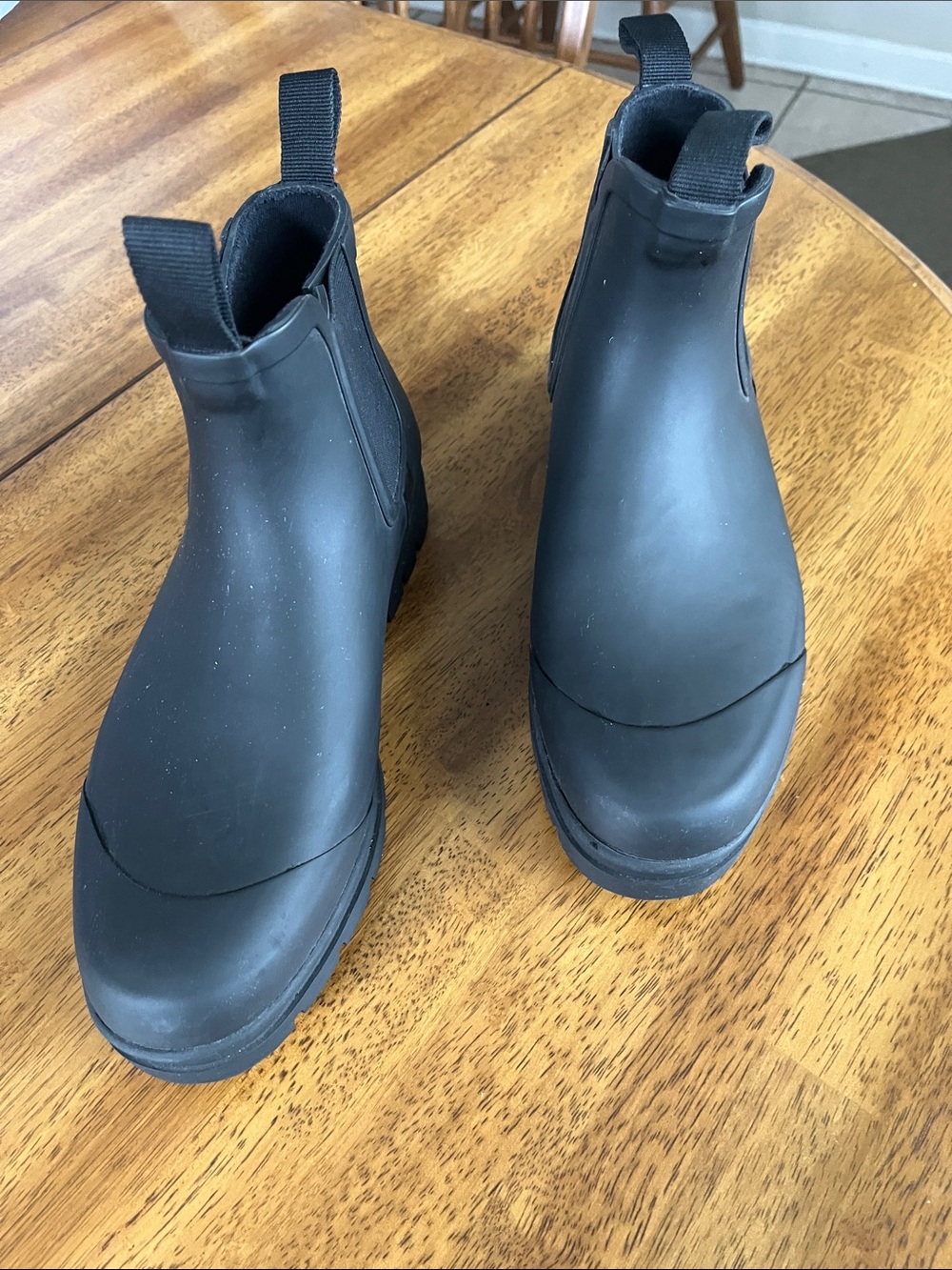 Everlane Black Chelsea Rain Boots